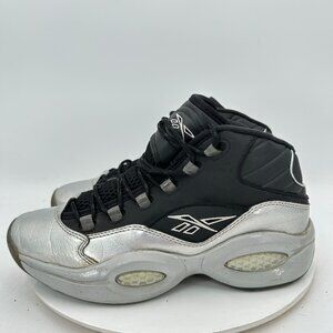Reebok Question Mid Men Size 10 GX7925 Black Silver Iverson Motorsport Shoes